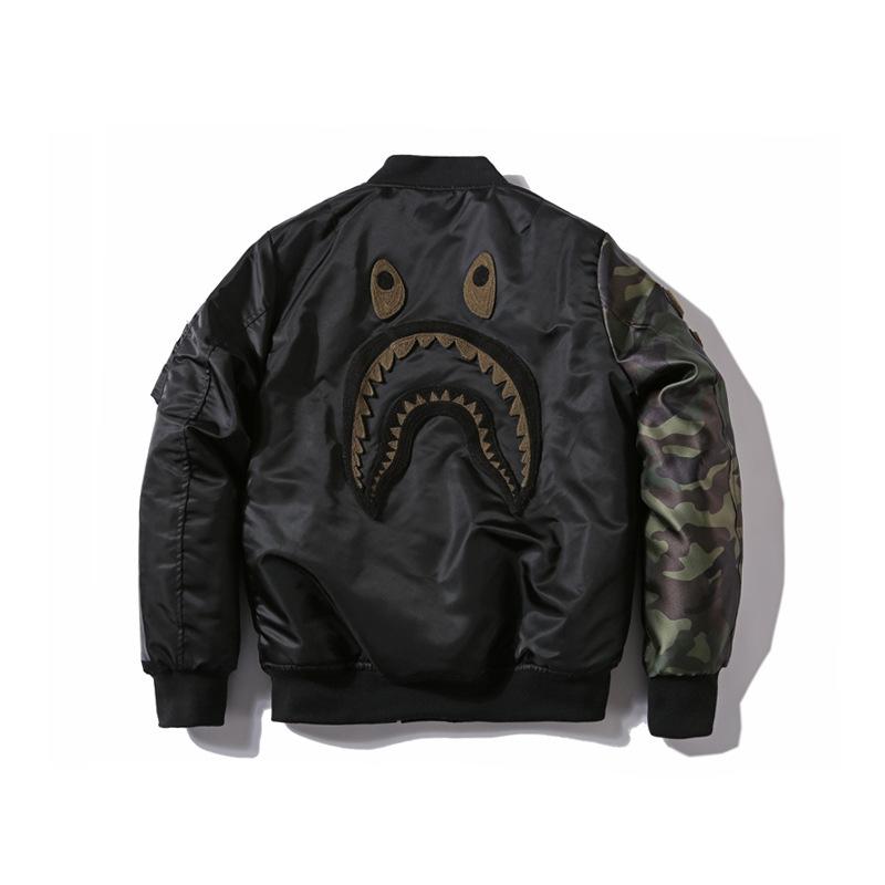 Bathing Ape Coat Autumn and Winter Fashion Brand Camouflage Sleeve Thickened Men's Casual Cotton-Padded Clothes Coat