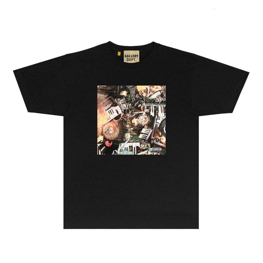 Gallery Dept T Shirt Retro Printed Loose Short-Sleeved Shirt