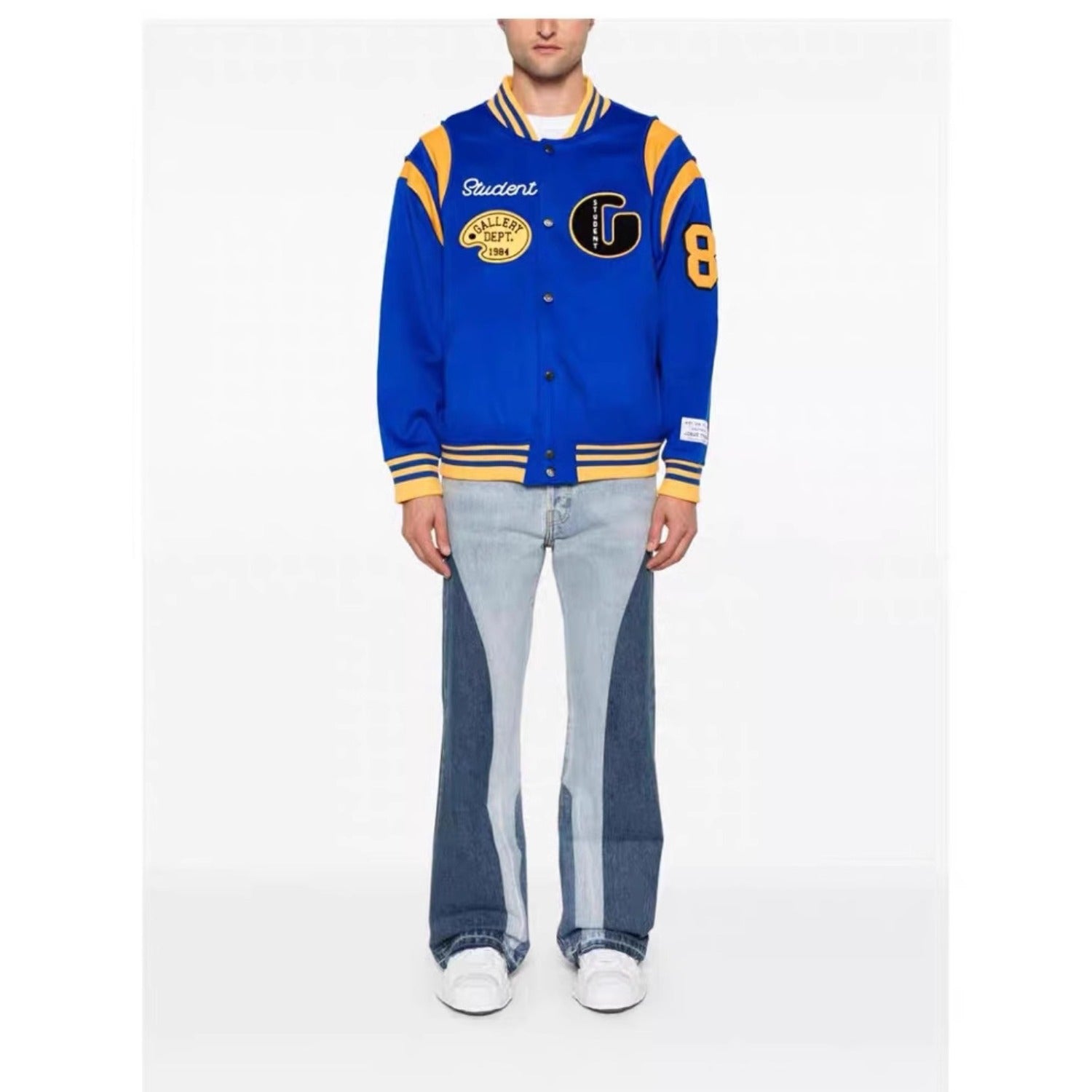 Gallery Dept Jeans Splicing Contrast Color Casual Denim Trousers