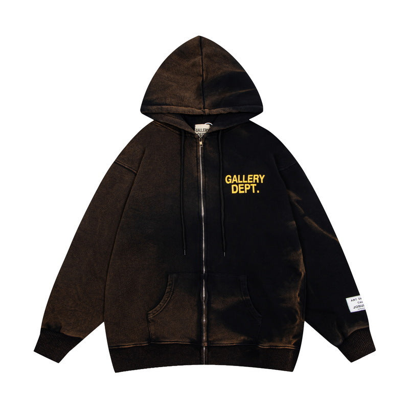 Gallery Dept Hoodie Washed Tie-Dye Hooded Sweater
