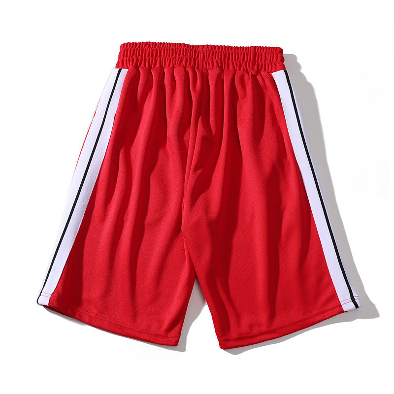 Palm Angle Shorts Palm Angels Striped Men and Women Couple Sports Casual Shorts Loose