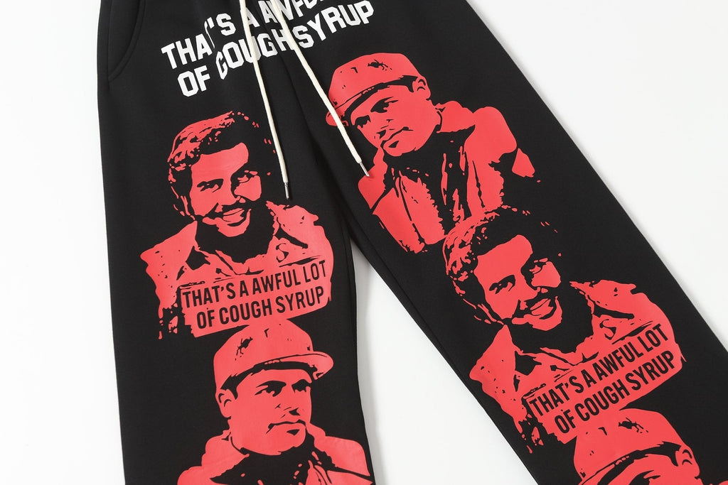 THAT'S A AWFUL LOT OF COUGH SYRUP Star Graphic Zip Hoodie & Pants Matching Set ¡ª detail