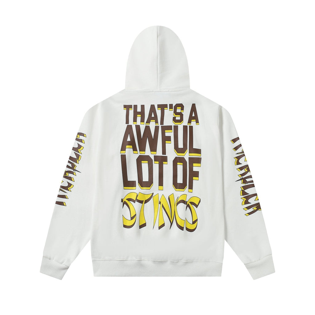 THAT'S A AWFUL LOT OF COUGH SYRUP Stings Character Graphic Hoodie ¡ª back
